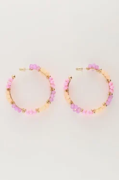My Jewellery Maxi Créoles Avec Des Fleurs Multicolores Best
