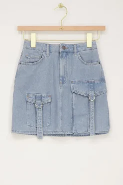 My Jewellery Mini Jupe Denim Bleu Cargo Discount