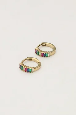 My Jewellery Mini-boucles D'oreilles Avec Pierres Multicolores Online