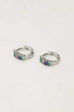 My Jewellery Mini-boucles D'oreilles Avec Pierres Multicolores Online