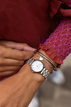 My Jewellery Montre à Petit Cadran Blanc Rond Discount