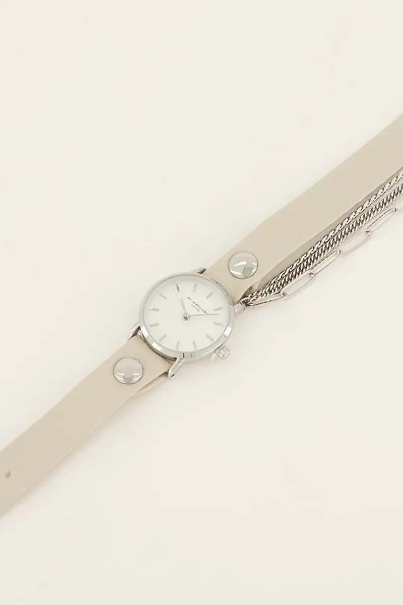My Jewellery Montre Blanche à Double Bracelet Online