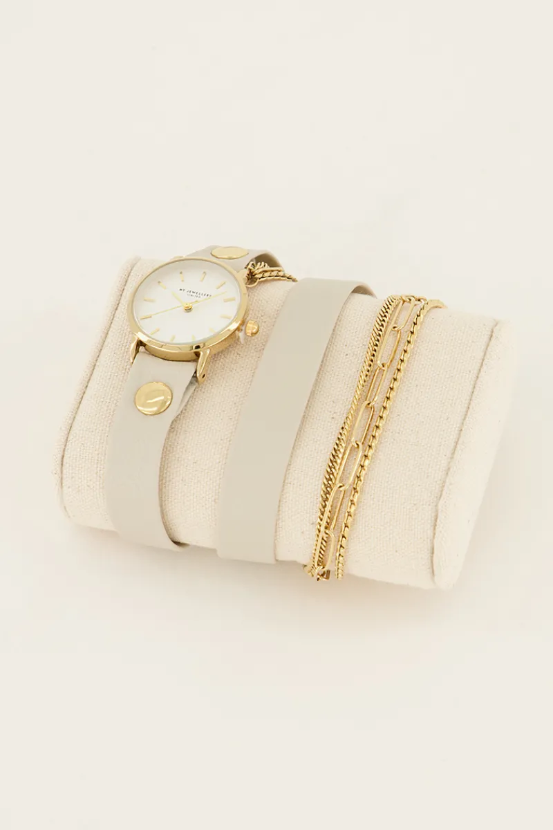 My Jewellery Montre Blanche à Double Bracelet Online