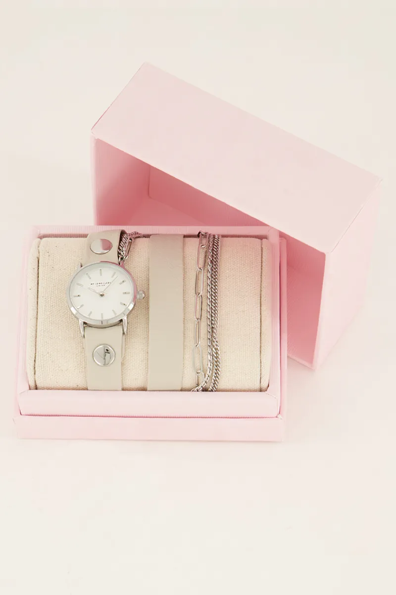 My Jewellery Montre Blanche à Double Bracelet Online