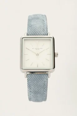 My Jewellery Montre Carrée à Bracelet En Denim Clearance