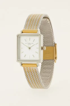 My Jewellery Montre Carrée Avec Bracelet à Maillons Dorés Et Argentés Online