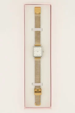 My Jewellery Montre Carrée Avec Bracelet à Maillons Dorés Et Argentés Online