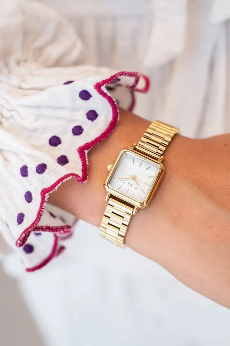 My Jewellery Montre Vintage Carrée Avec Bracelet à Maillons Sale