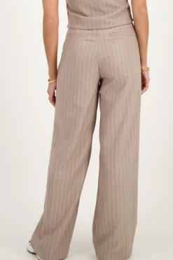 My Jewellery Pantalon Beige à Fines Rayures Clearance
