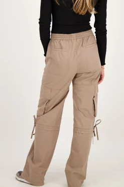 My Jewellery Pantalon Cargo à Taille élastique Marron Outlet