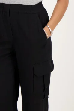 My Jewellery Pantalon Cargo Avec Taille élastique Noir Fashion