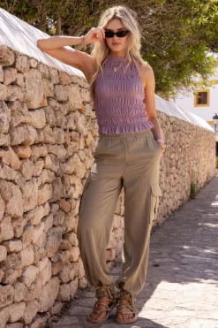 My Jewellery Pantalon Cargo Avec Taille élastique Vert Hot