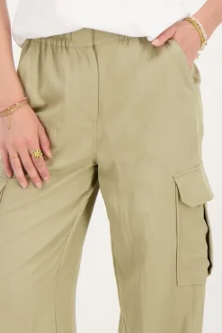My Jewellery Pantalon Cargo Avec Taille élastique Vert Hot