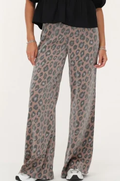 My Jewellery Pantalon Crinkle Imprimé Léopard Avec Taille élastique Sale