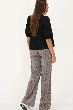 My Jewellery Pantalon Crinkle Imprimé Léopard Avec Taille élastique Sale
