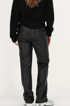My Jewellery Pantalon Droit Noir à Clous New