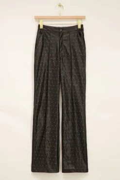 My Jewellery Pantalon Droit Noir à Clous New