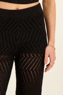 My Jewellery Pantalon Flare Noir En Lurex Fashion