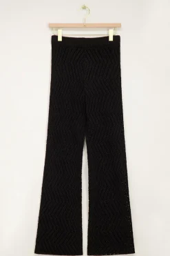 My Jewellery Pantalon Flare Noir En Lurex Fashion