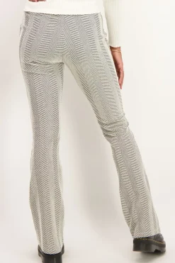 My Jewellery Pantalon Flared à Motif Noir Et Blanc Fashion