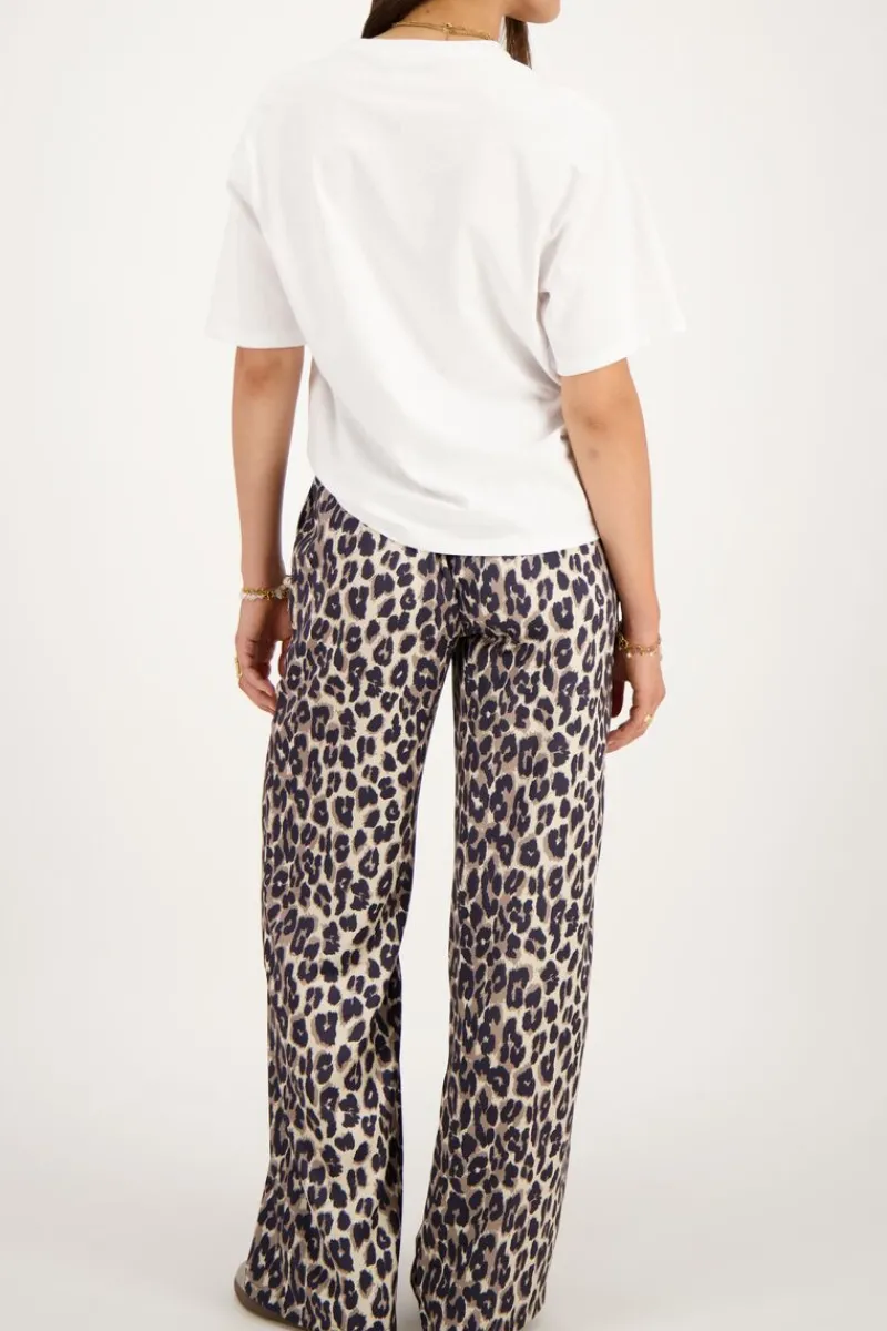 My Jewellery Pantalon Imprimé Leopard Effet Satin Hot