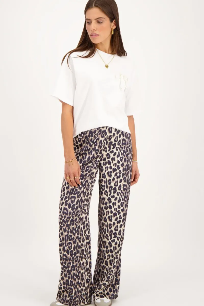 My Jewellery Pantalon Imprimé Leopard Effet Satin Hot