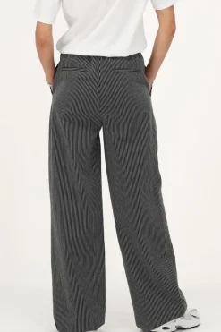 My Jewellery Pantalon Large à Rayures es Et Blanches Avec Ceinture élastique Noir Discount