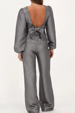My Jewellery Pantalon Large Argenté Avec Lurex Outlet