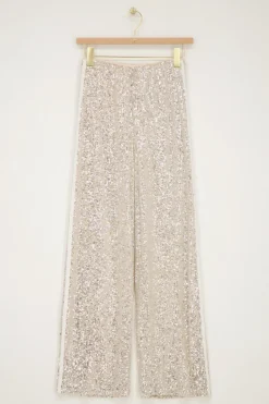 My Jewellery Pantalon Large Avec Paillettes Et Rubans New