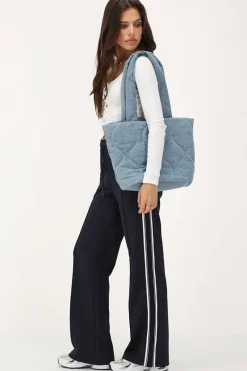 My Jewellery Pantalon Large Bleu Foncé Avec Ruban Adhésif Outlet