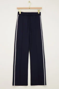 My Jewellery Pantalon Large Bleu Foncé Avec Ruban Adhésif Outlet