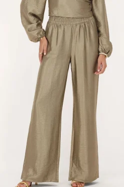 My Jewellery Pantalon Large Bronze à Taille élastique Doré/Bronze Discount