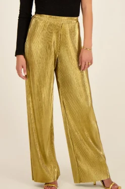 My Jewellery Pantalon Large & Plissé Doré Best
