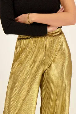 My Jewellery Pantalon Large & Plissé Doré Best
