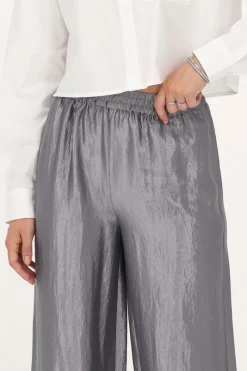 My Jewellery Pantalon Large Gris Satiné Sale