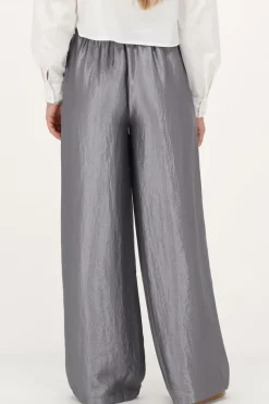 My Jewellery Pantalon Large Gris Satiné Sale