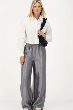 My Jewellery Pantalon Large Gris Satiné Sale