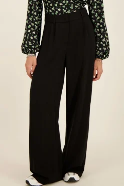 My Jewellery Pantalon Large Noir à Plis Discount
