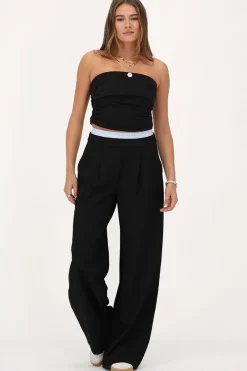 My Jewellery Pantalon Large Noir à Taille Boxer Sale