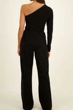 My Jewellery Pantalon Large Noir Avec Lurex Clearance