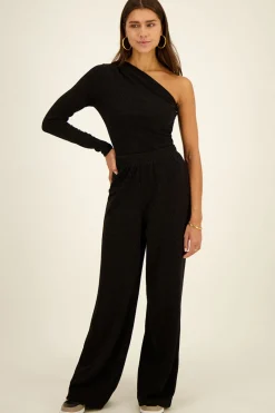 My Jewellery Pantalon Large Noir Avec Lurex Clearance