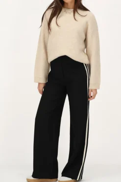 My Jewellery Pantalon Large Noir Avec Bande Blanche Online