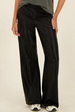 My Jewellery Pantalon Large Métallisé Noir Outlet