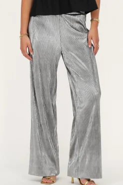 My Jewellery Pantalon Large Plissé Argenté Online