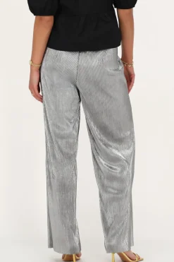 My Jewellery Pantalon Large Plissé Argenté Online
