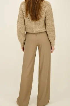 My Jewellery Pantalon Large Taupe Texturé Taupe/Beige Online