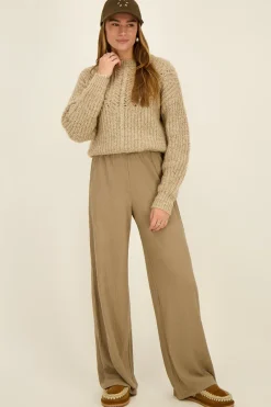 My Jewellery Pantalon Large Taupe Texturé Taupe/Beige Online