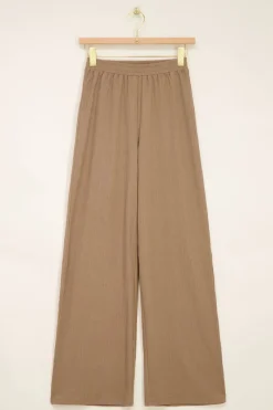 My Jewellery Pantalon Large Taupe Texturé Taupe/Beige Online