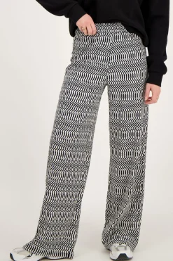 My Jewellery Pantalon Large Zigzag Noir Et Blanc Best