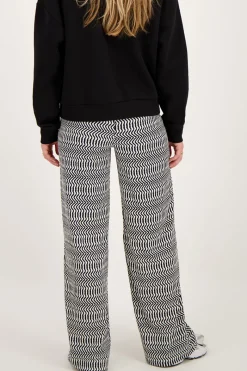 My Jewellery Pantalon Large Zigzag Noir Et Blanc Best